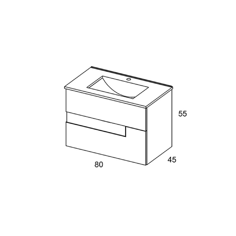 Mueble de baño Visobath Vision Valenti 80 cm 71296