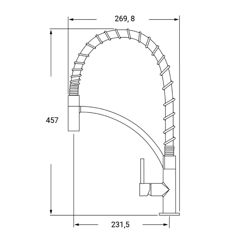 Grifo monomando flexible cocina Alcor Cromo FR26