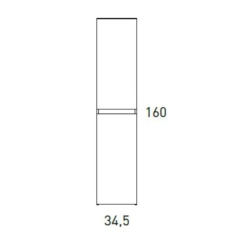 Columna de baño Visobath Basic Ceniza 34,5 cm 73828