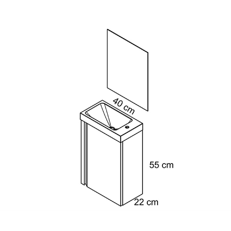Mueble de baño Visobath Lagos Avio 40 cm 88119