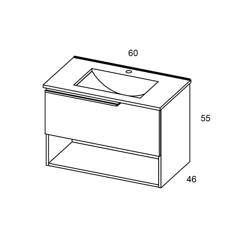 Mueble de baño Visobath Eleven Blanco Ada 60 cm 85616