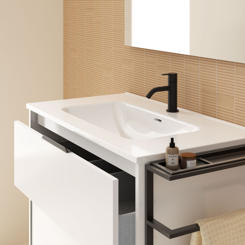 Mueble de baño con lavabo Keiko Gris 100 cm C0073755